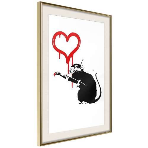 Poster - Banksy: Love Rat 30x45