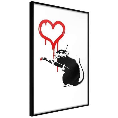 Poster - Banksy: Love Rat 20x30