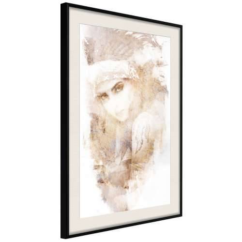 Poster - Mysterious Look (Beige) 30x45