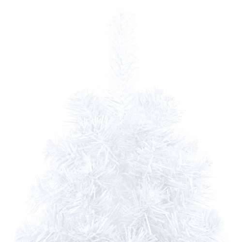 Umjetna polovica božićnog drvca LED s stalkom bijela 150 cm PVC Cijena