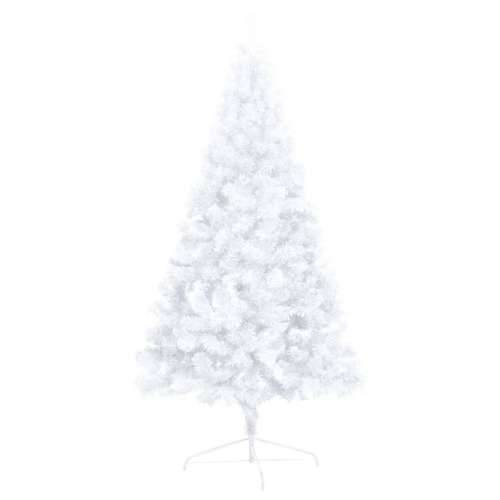Umjetna polovica božićnog drvca LED sa stalkom bijela 210cm PVC Cijena