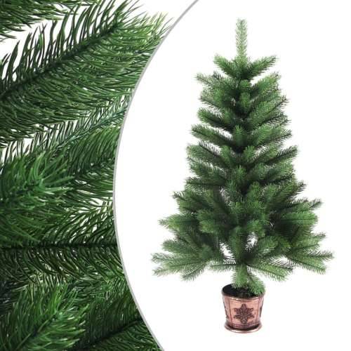 Umjetno osvijetljeno božićno drvce s kuglicama 90 cm zeleno Cijena