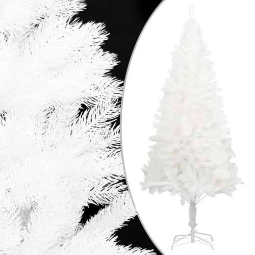 Umjetno osvijetljeno božićno drvce s kuglicama bijelo 180 cm Cijena
