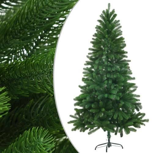 Umjetno osvijetljeno božićno drvce s kuglicama 150 cm zeleno Cijena