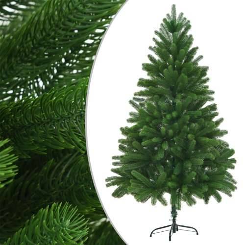 Umjetno osvijetljeno božićno drvce s kuglicama 210 cm zeleno Cijena