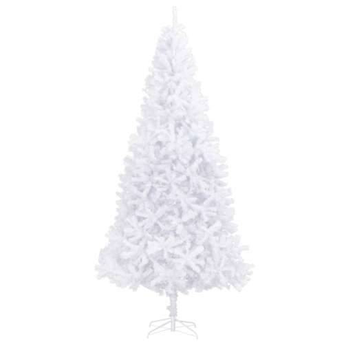 Umjetno božićno drvce s LED svjetlima i kuglicama 300 cm bijelo Cijena