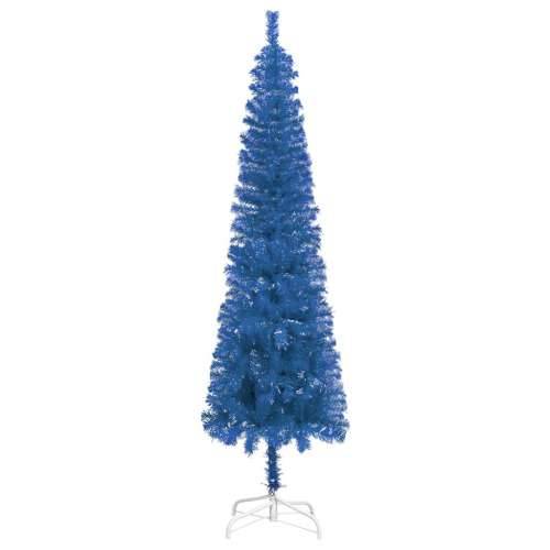 Tanko božićno drvce s LED svjetlom i setom kugli 120 cm plavo Cijena