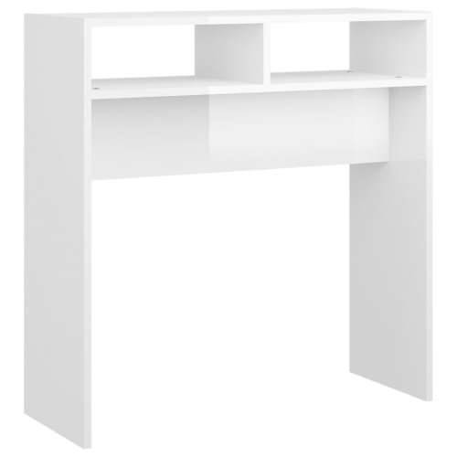 Konzolni stol visoki sjaj bijeli 78x30x80 cm konstruirano drvo - 1 Visoko sjajno bijela 78 cm Cijena