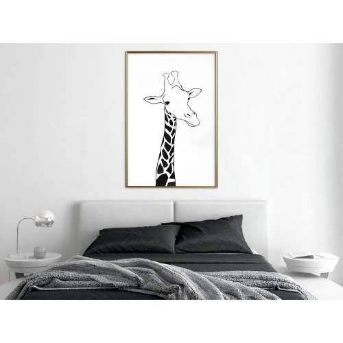 Poster - Black and White Giraffe 20x30 Cijena