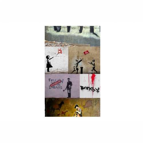 Foto tapeta - Banksy - a collage 50x1000 Cijena