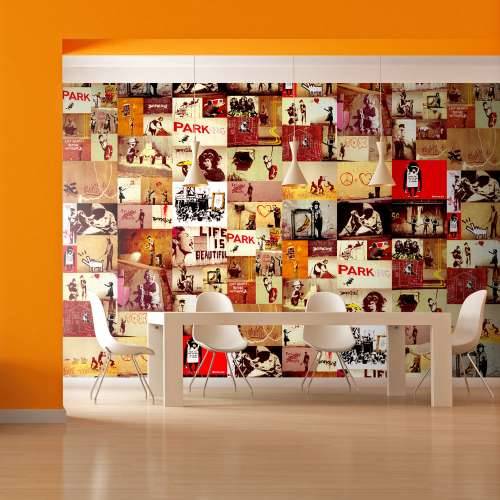 Foto tapeta - Collage - Banksy 50x1000 Cijena