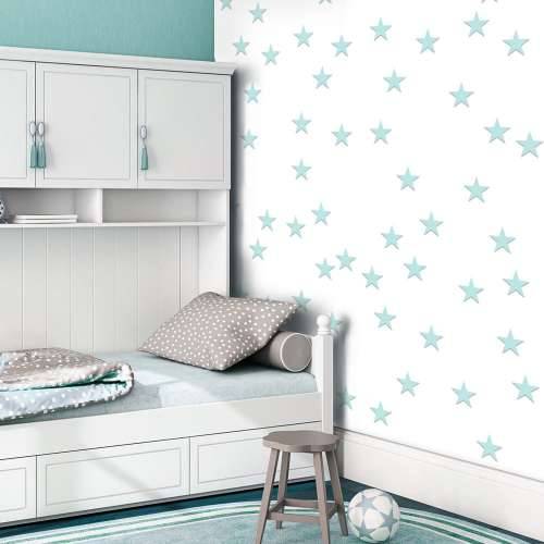 Foto tapeta - Stars - Aquamarine 50x1000 Cijena