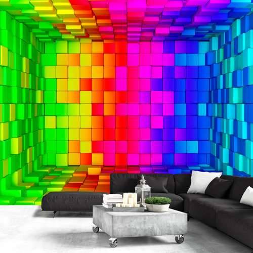 Foto tapeta - Rainbow Cube 350x245 Cijena