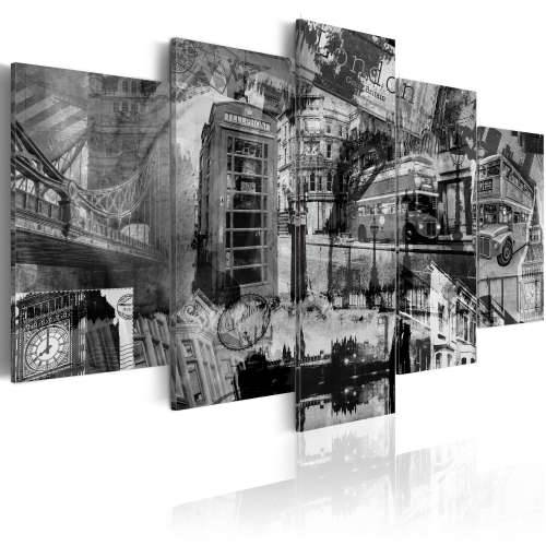Slika - The essence of London - 5 pieces 100x50