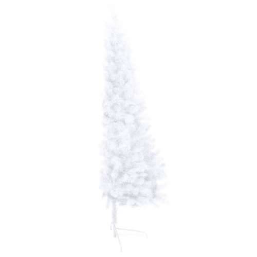 Umjetna osvijetljena polovica božićnog drvca bijela 150 cm Cijena