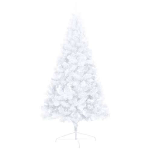 Umjetna osvijetljena polovica božićnog drvca bijela 240 cm Cijena
