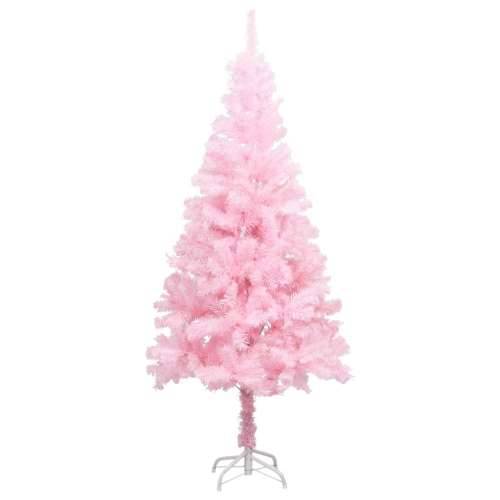 Umjetno osvijetljeno božićno drvce s kuglicama rozo 180 cm PVC Cijena