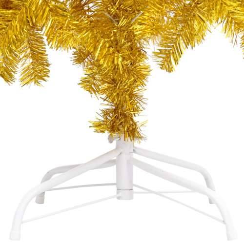 Umjetno osvijetljeno božićno drvce s kuglicama zlatno 150cm PET Cijena
