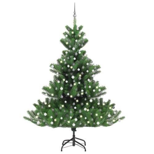 Umjetno drvce kavkaška jela LED s kuglicama zeleno 240 cm - Bijela 240 x 168 cm 1 Cijena