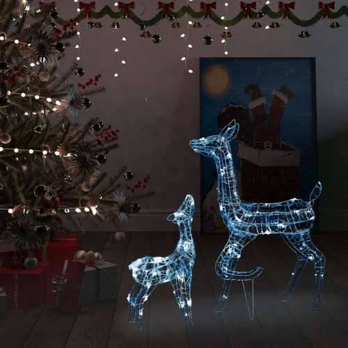 Akrilna ukrasna božićna obitelj sobova 160 LED hladna bijela Cijena