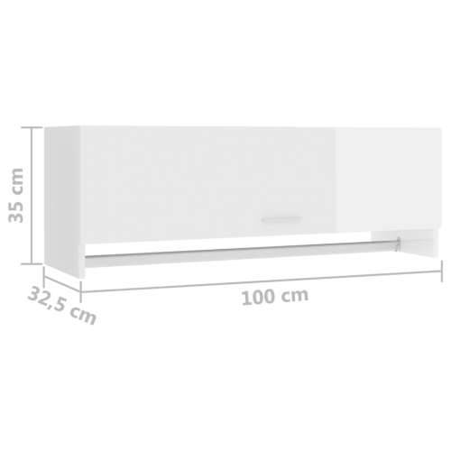 Ormar visoki sjaj bijeli 100 x 32,5 x 35 cm konstruirano drvo - Visoko sjajno bijela 100 x 32.5 x 35 cm 1 Cijena