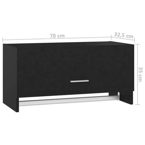 Ormar crni 70 x 32,5 x 35 cm konstruirano drvo - Crna 70 x 32.5 x 35 cm 1 Cijena