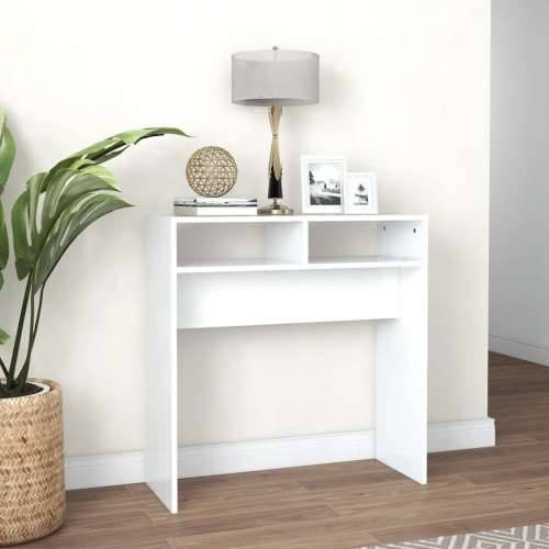 Konzolni stol bijeli 78 x 30 x 80 cm od konstruiranog drva - 1 Bijela 78 cm Cijena