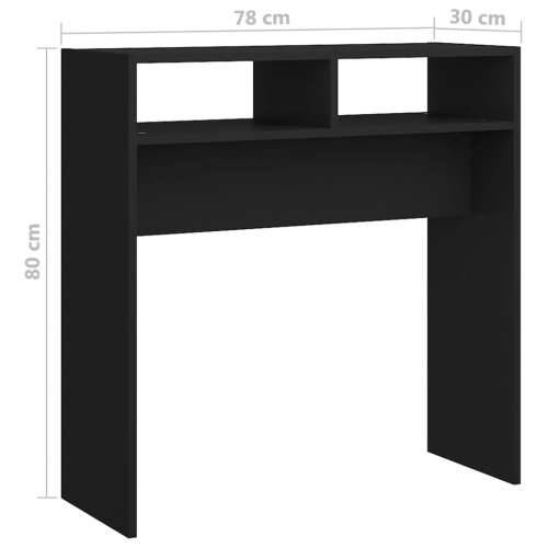 Konzolni stol crni 78 x 30 x 80 cm od konstruiranog drva - Crna 1 78 cm Cijena