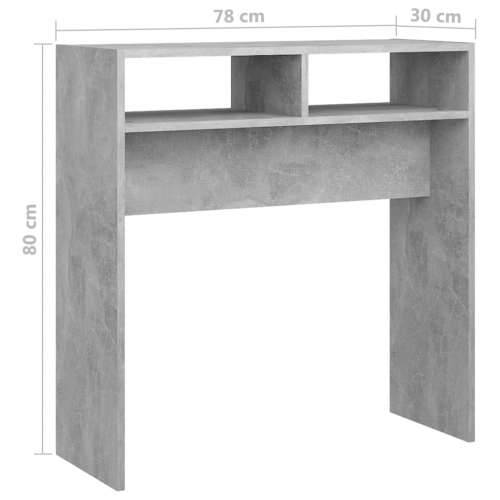 Konzolni stol boja betona 78 x 30 x 80 cm konstruirano drvo - Beton siva 1 78 cm Cijena