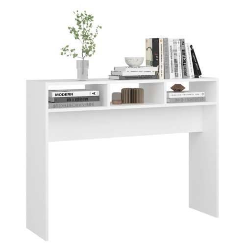 Konzolni stol bijeli 105 x 30 x 80 cm od konstruiranog drva - 1 Bijela 105 cm Cijena