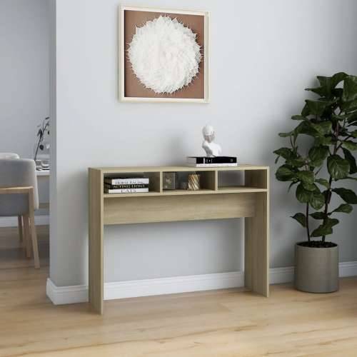 Konzolni stol boja hrasta sonome 105x30x80 cm konstruirano drvo - 1 sonoma hrast 105 cm Cijena