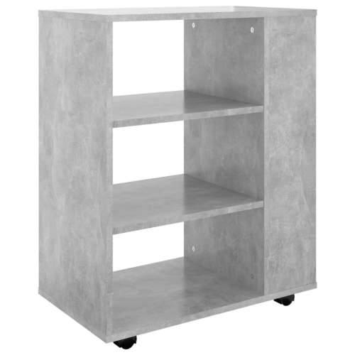 Ormarić s kotačima siva boja betona 60 x 35 x 75 cm drvena - Beton siva 1 Cijena