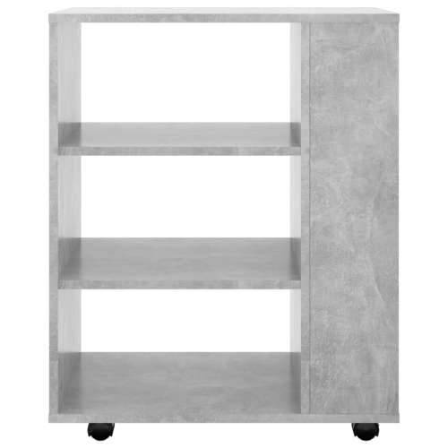 Ormarić s kotačima siva boja betona 60 x 35 x 75 cm drvena - Beton siva 1 Cijena