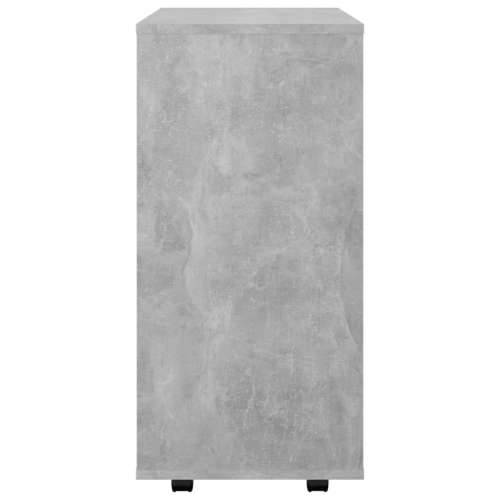 Ormarić s kotačima siva boja betona 60 x 35 x 75 cm drvena - Beton siva 1 Cijena