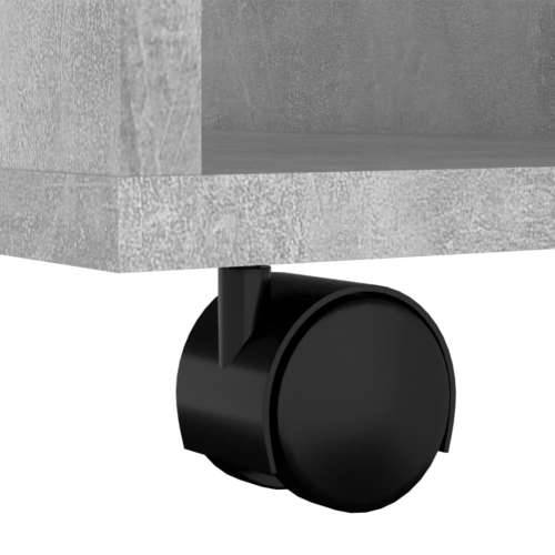 Ormarić s kotačima siva boja betona 60 x 35 x 75 cm drvena - Beton siva 1 Cijena