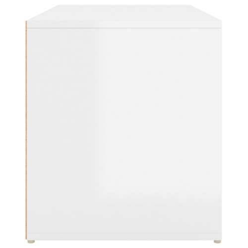 Klupa za hodnik visoki sjaj bijela 80 x 40 x 45 cm od iverice Cijena
