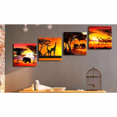 Slika - African Animals (4 Parts) 60x60 Cijena
