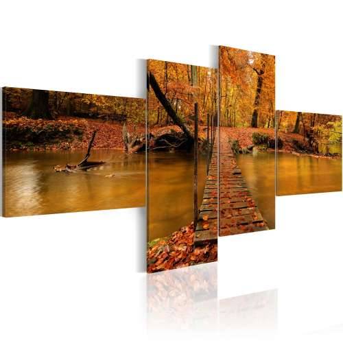 Slika - A footbridge over a forest stream 100x45 Cijena