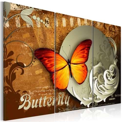 Slika - Fiery butterfly and  full moon 120x80 Cijena