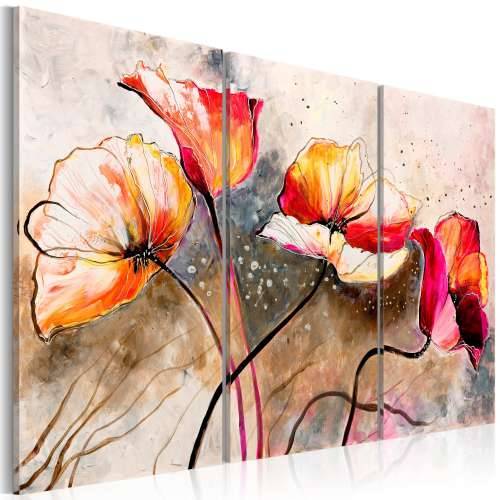 Slika - Poppies lashed by the wind 120x80