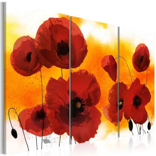 Slika - Sunny afternoon and poppies 90x60