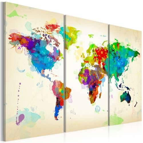 Slika - All colors of the World - triptych 60x40 Cijena