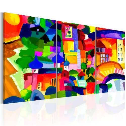 Slika - Colourful Town 120x60 Cijena