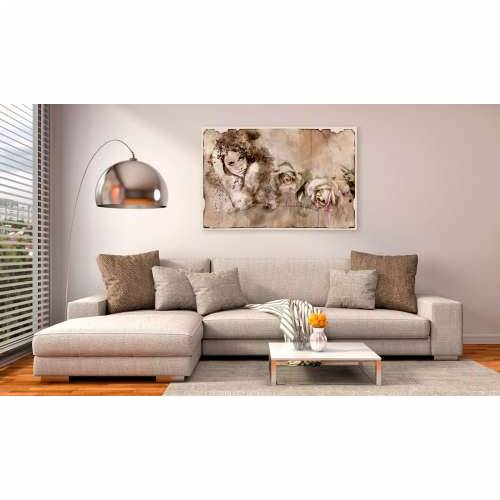 Slika - Retro Style: Woman and Roses 60x40 Cijena