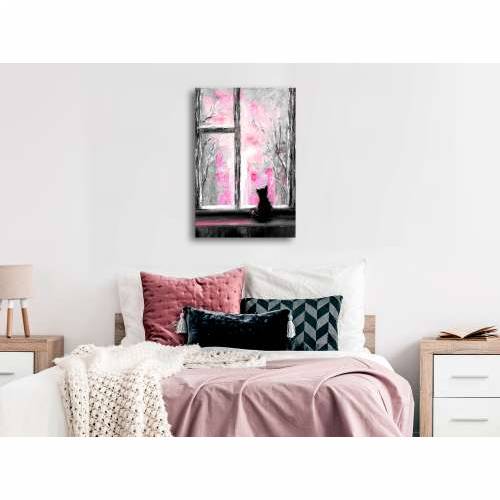 Slika - Longing Kitty (1 Part) Vertical Pink 60x90 Cijena