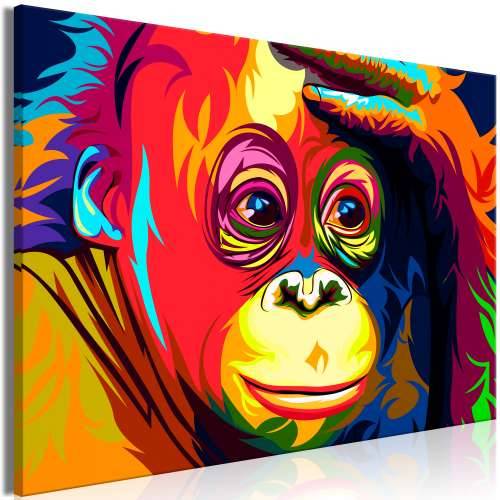 Slika - Colourful Orangutan (1 Part) Wide 90x60