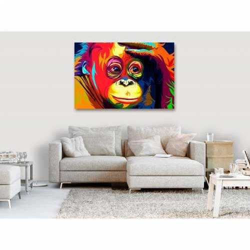 Slika - Colourful Orangutan (1 Part) Wide 90x60 Cijena
