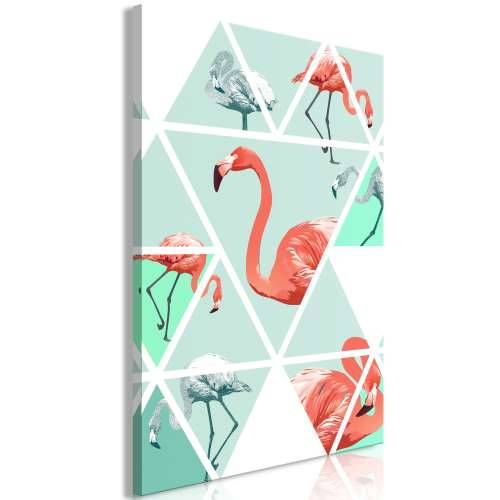 Slika - Geometric Flamingos (1 Part) Vertical 40x60 Cijena