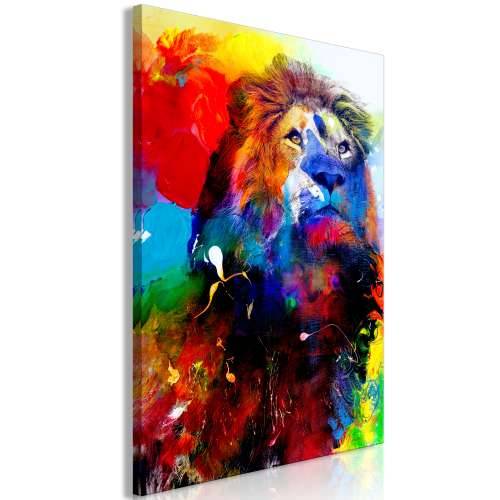 Slika - Lion and Watercolours (1 Part) Vertical 40x60 Cijena