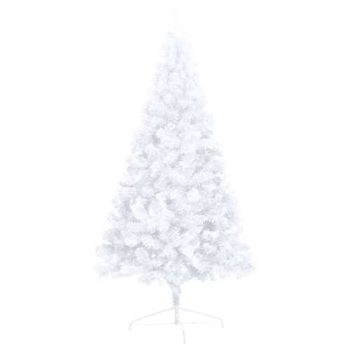Umjetna osvijetljena polovica božićnog drvca bijela 150 cm Cijena